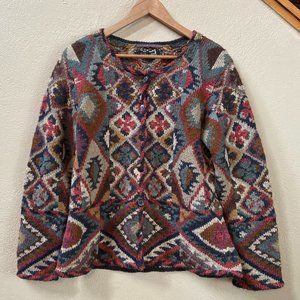 Peruvian Connection Handmade Sweater Cardigan - Excellent Condition